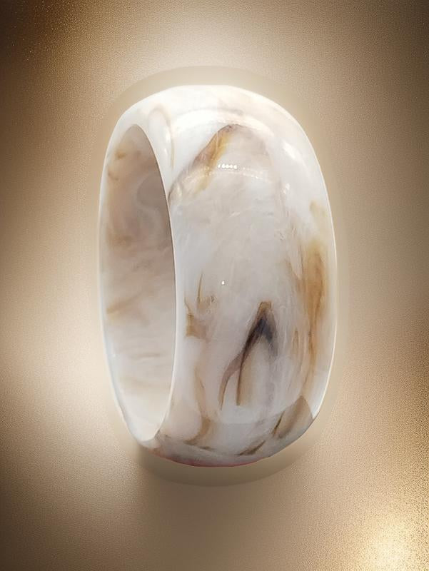 Acrylic Bracelet, White Marmol Texture Bangle, Bold, Chunky, Women Jewelry, Boho Chic, Gifts