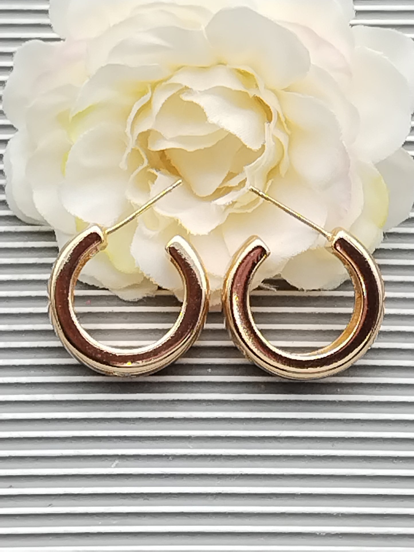 Chunky CZ Hoops, Gold Huggie Earrings, Jewelry, Trending, Classy, Gifts, On Point