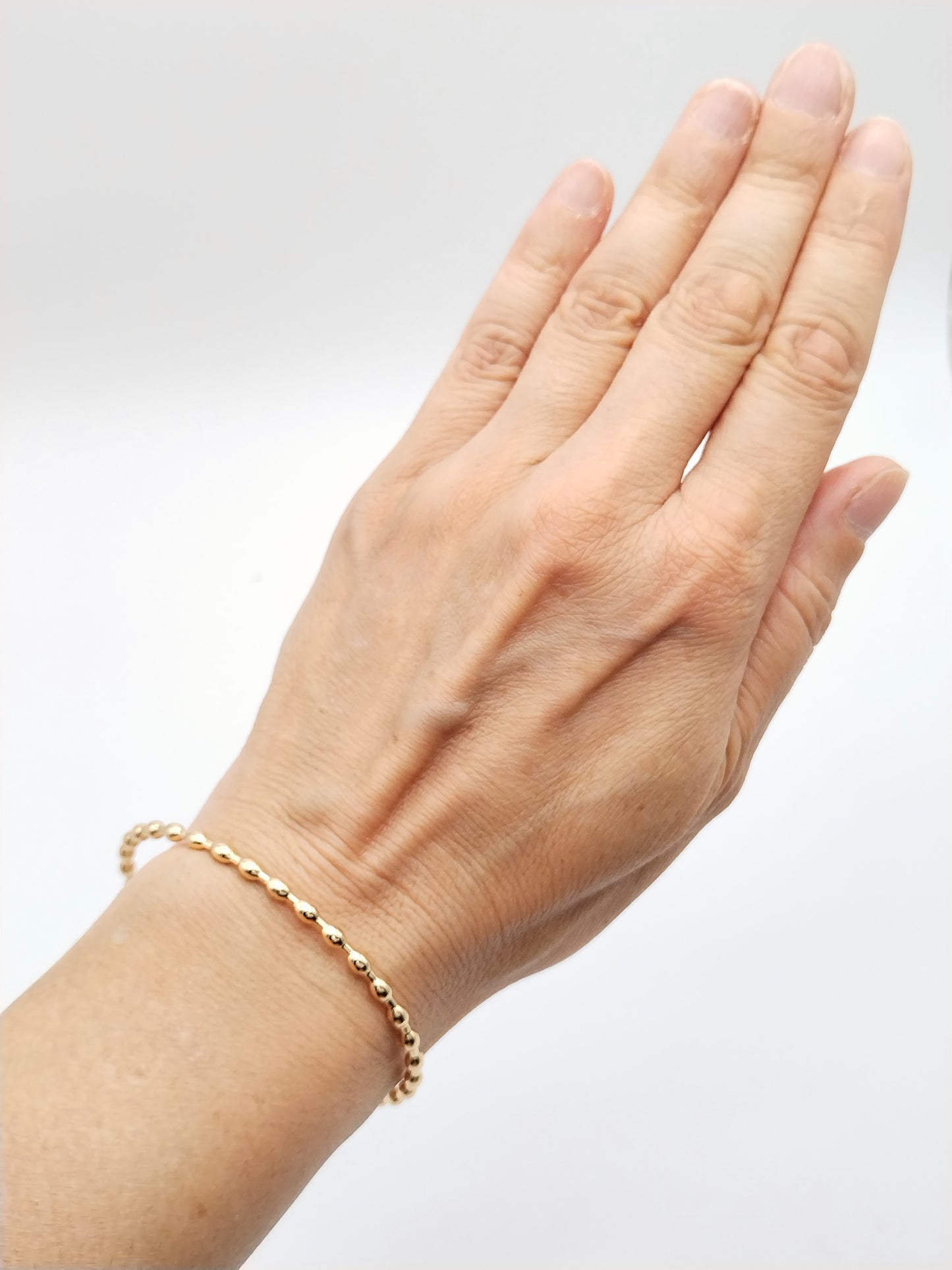 Pulsera de cuentas de oro, brazalete chapado en oro de 18 k, ajustable, elegante, joyería, mujeres, regalos, mamá