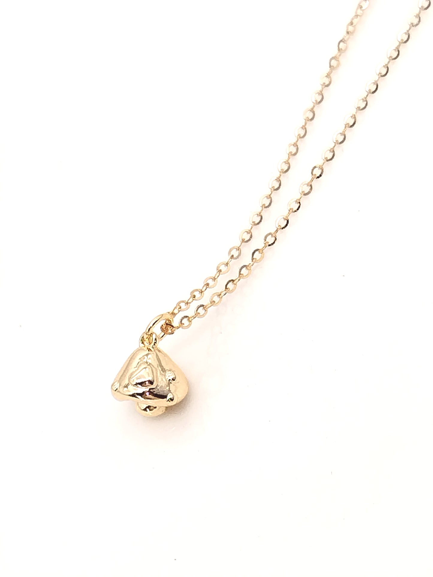 Gold Mushroom Necklace, Petite Charm, Affordable Nature Jewelry, Christmas Gifts, For Women, Girls Present