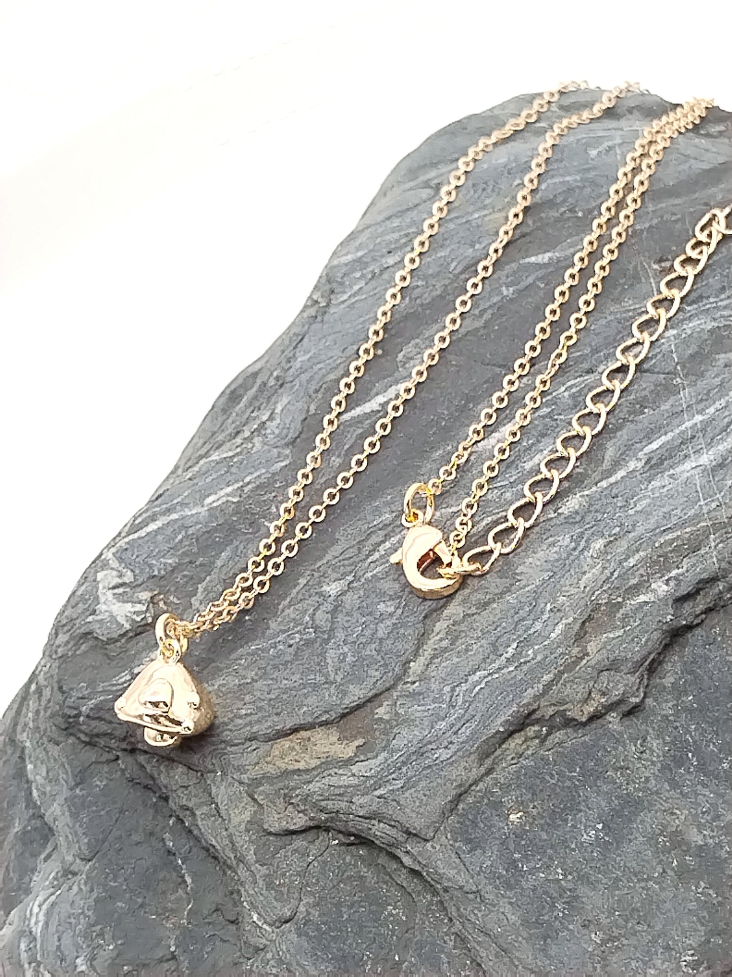 Gold Mushroom Necklace, Petite Charm, Affordable Nature Jewelry, Christmas Gifts, For Women, Girls Present