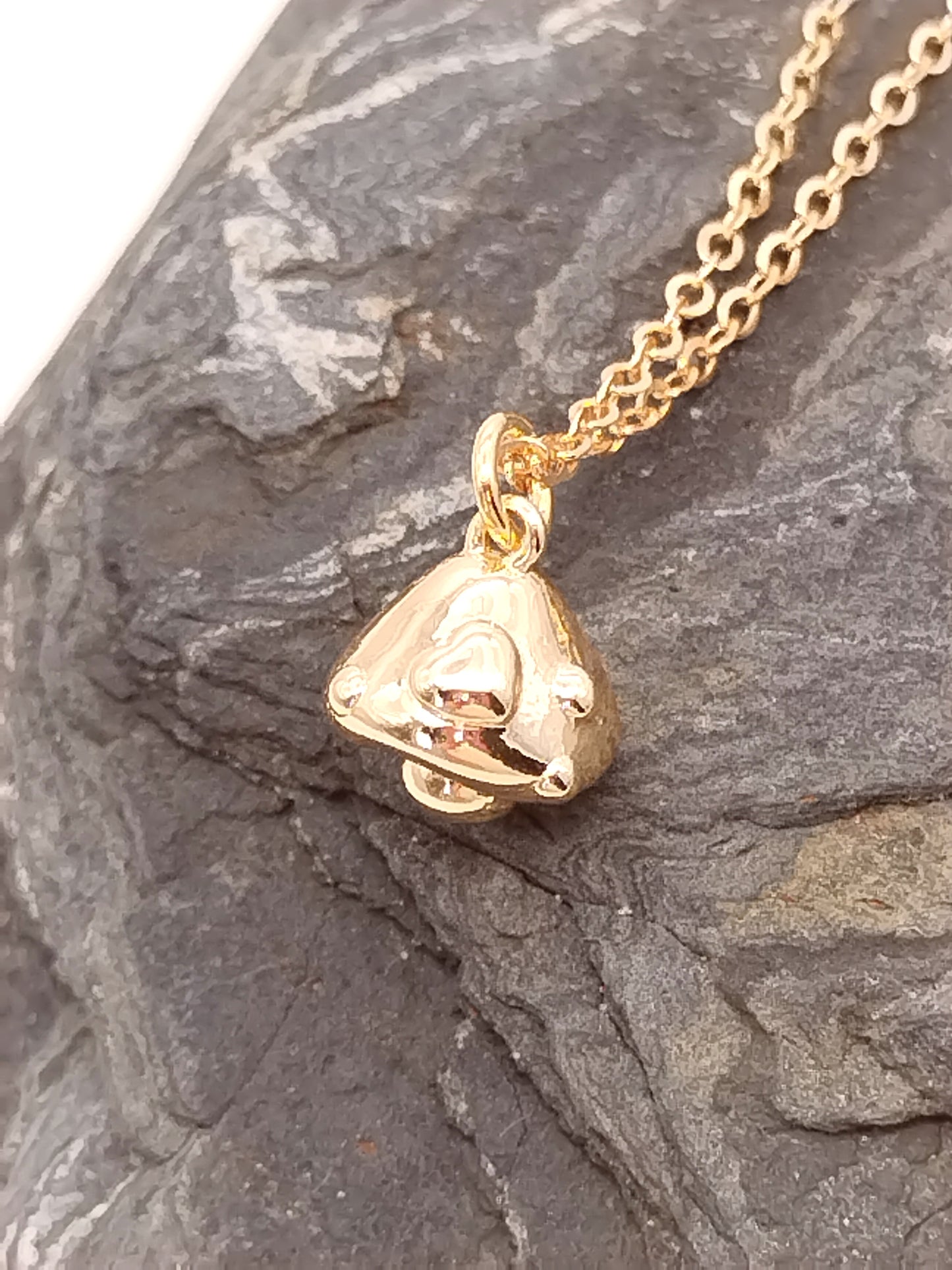 Gold Mushroom Necklace, Petite Charm, Affordable Nature Jewelry, Christmas Gifts, For Women, Girls Present