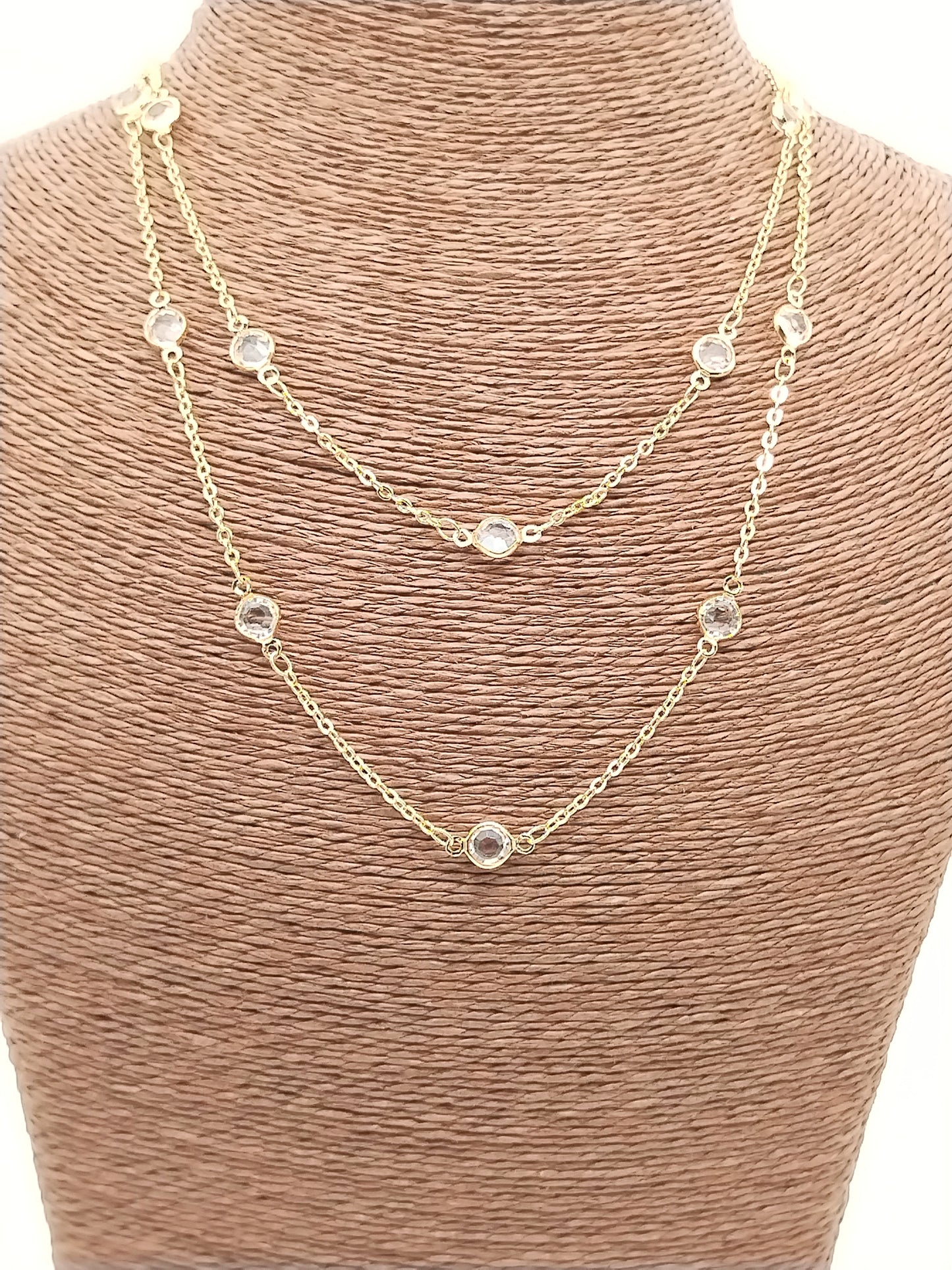 Satellite Crystal Necklace, Gold Crystal Choker, Affordable Jewelry, Christmas Gifts, For Woman, Girls, Dainty