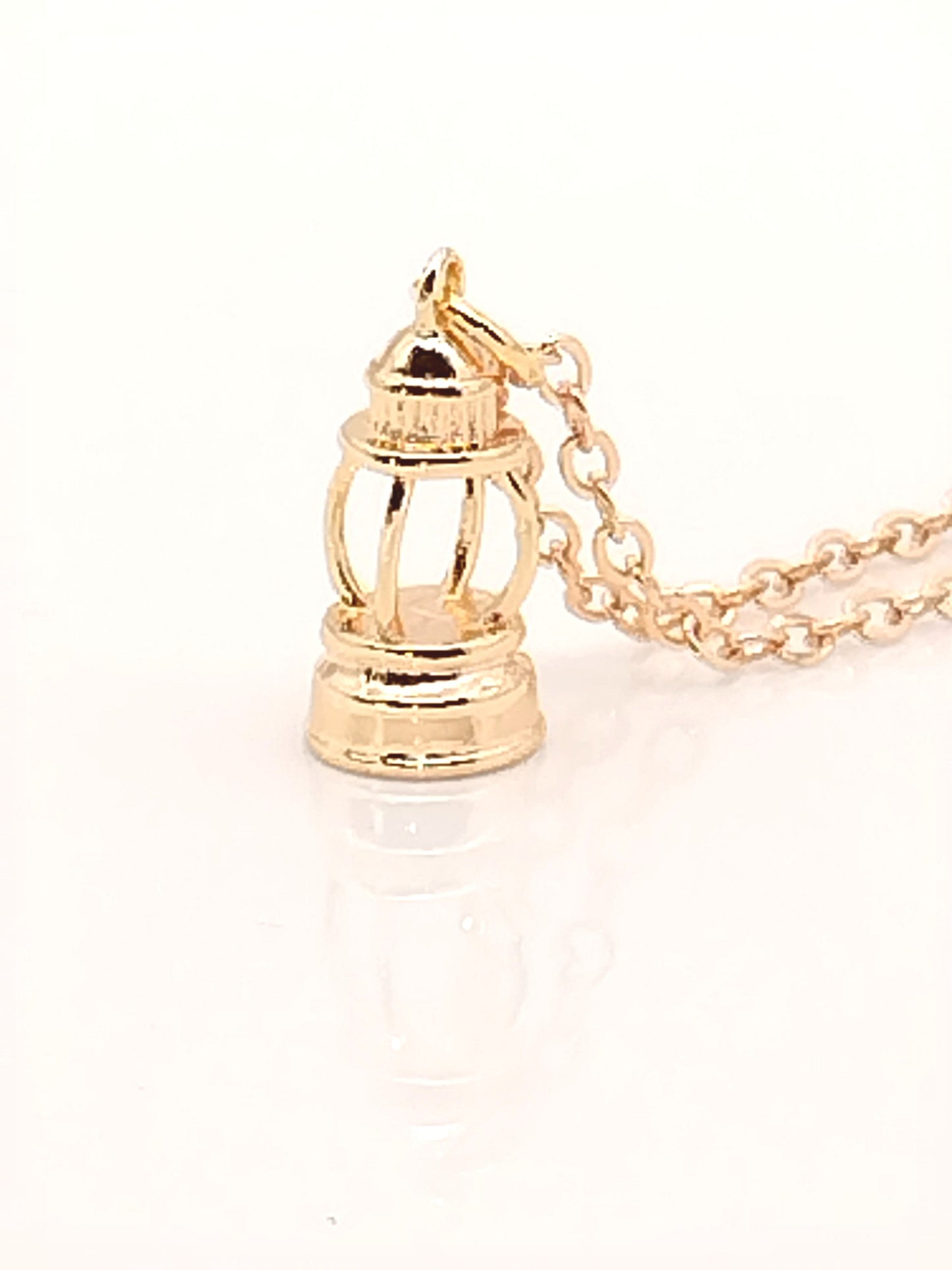 Lighthouse Charm Necklace, Trendy Jewelry, Sustainable, 18k Gold Plated, Holidays Gift, Fashion Women, Boho Chic