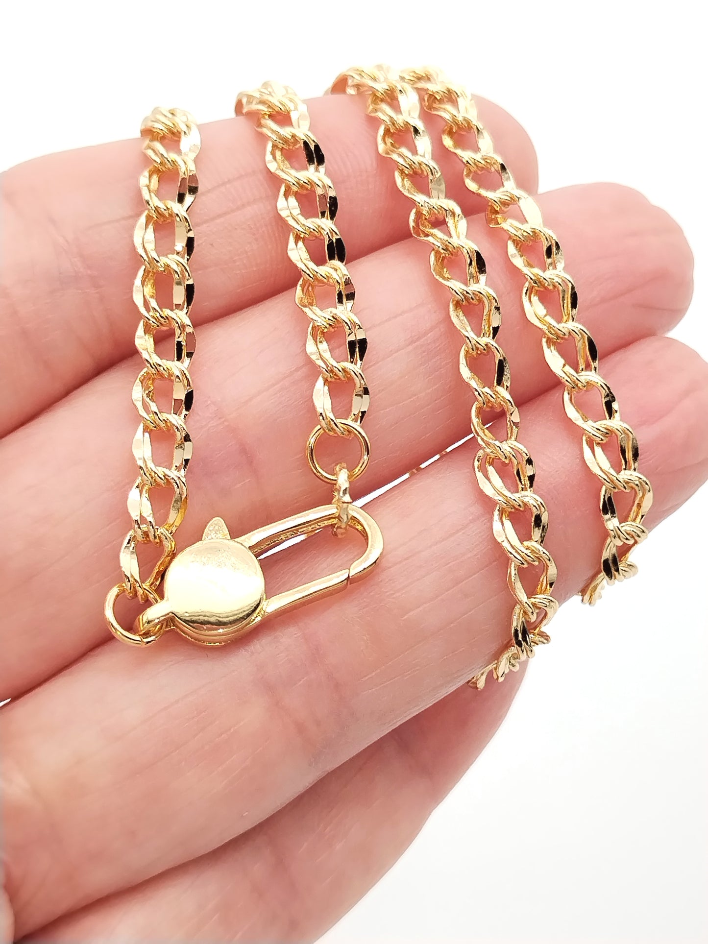 Chunky Chain Necklace, 18k Gold Plated Choker, Trendy Women Jewelry, Gift, Holidays, Classy