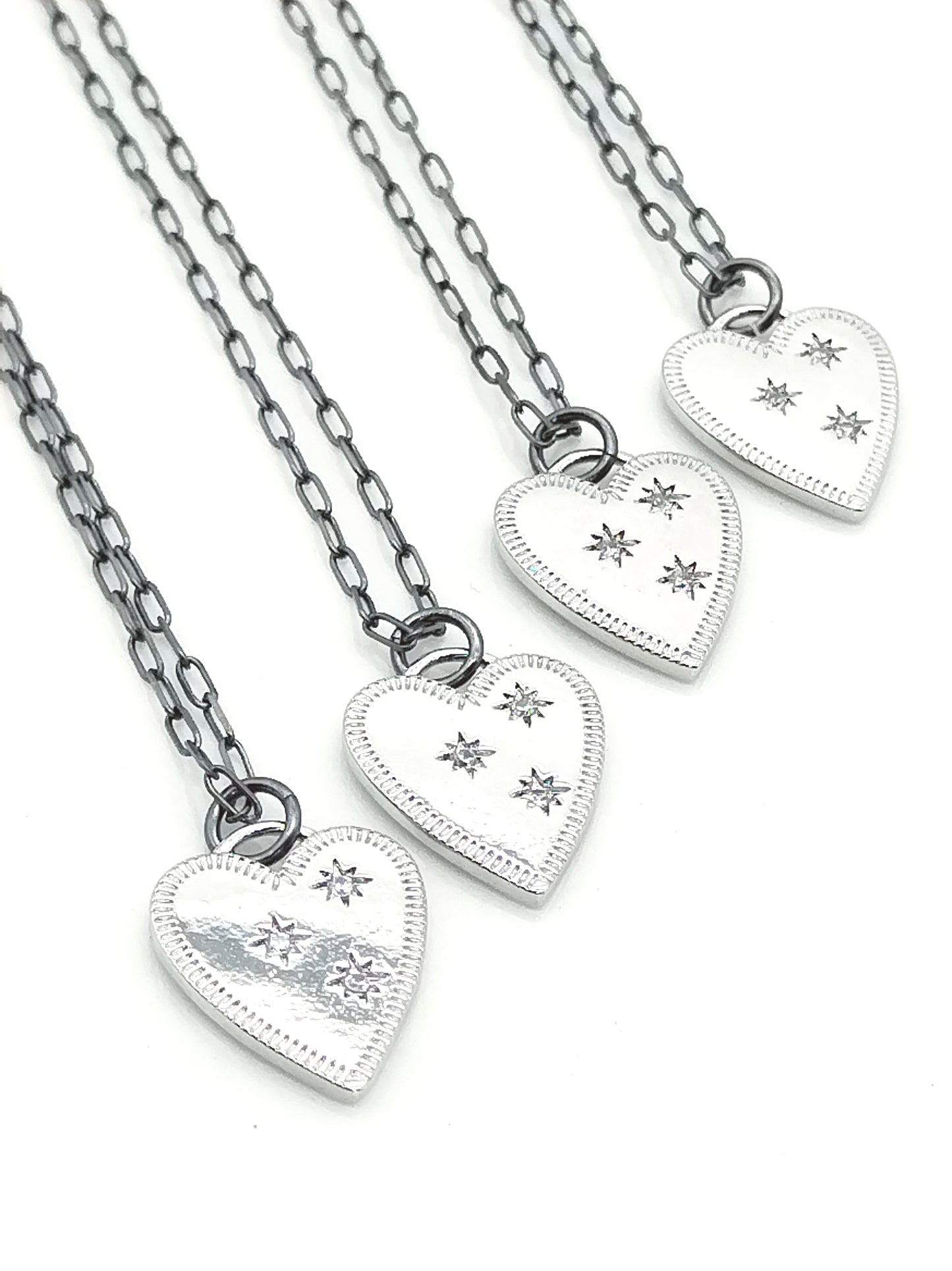 Gargantilla de corazón de plata, collar con dije de plata esterlina, joyería elegante y de moda, regalo para mujeres