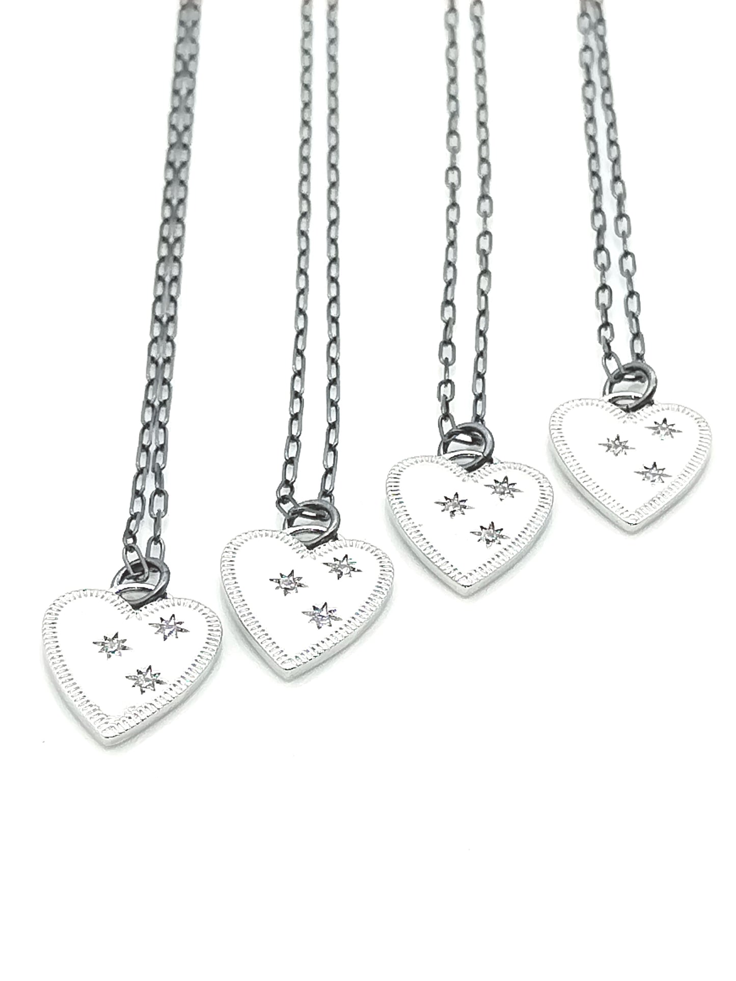 Gargantilla de corazón de plata, collar con dije de plata esterlina, joyería elegante y de moda, regalo para mujeres