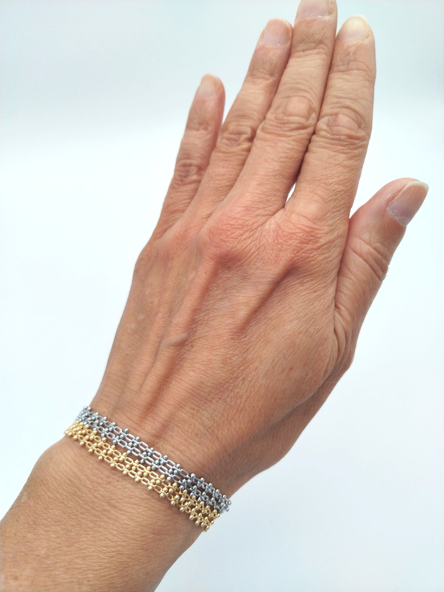 Pulsera de doble cadena de plata, joyería elegante y minimalista, sostenible, regalo de San Valentín, joyería para mujer