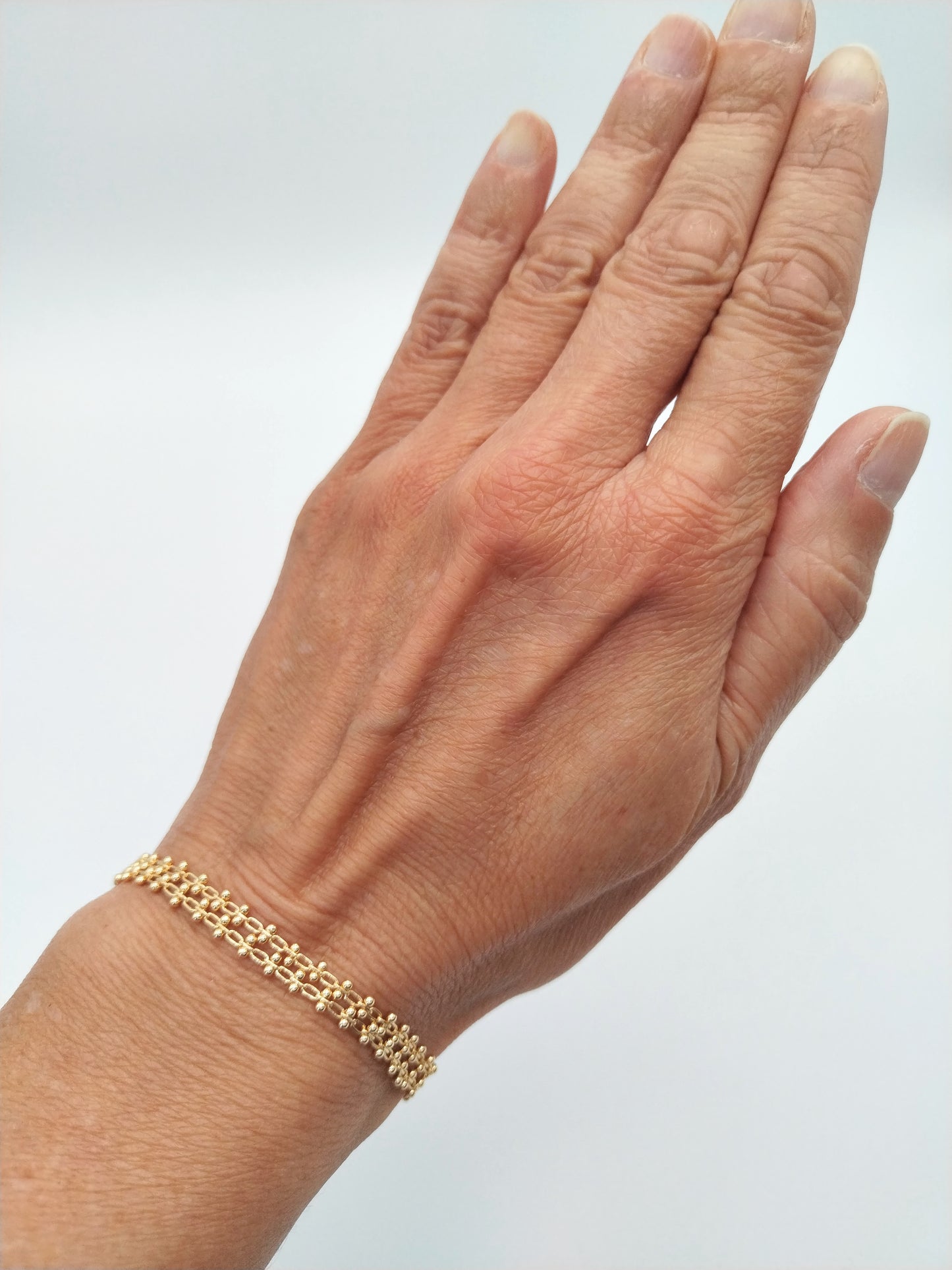 Gold Double Chain Bracelet, Classy, Minimal Jewelry, Susutainable, Valentine´s Gift, Women Jewelry