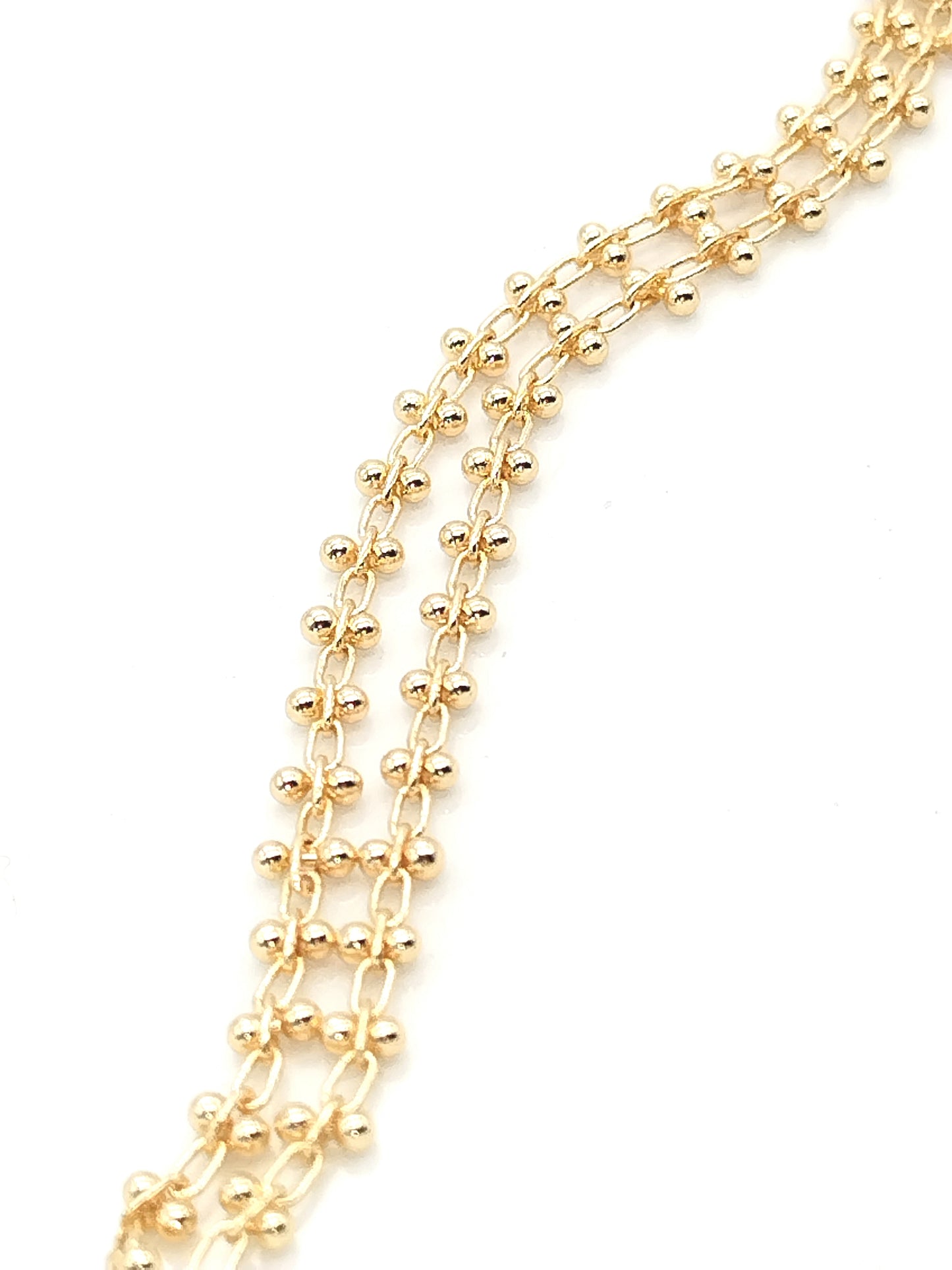 Gold Double Chain Bracelet, Classy, Minimal Jewelry, Susutainable, Valentine´s Gift, Women Jewelry