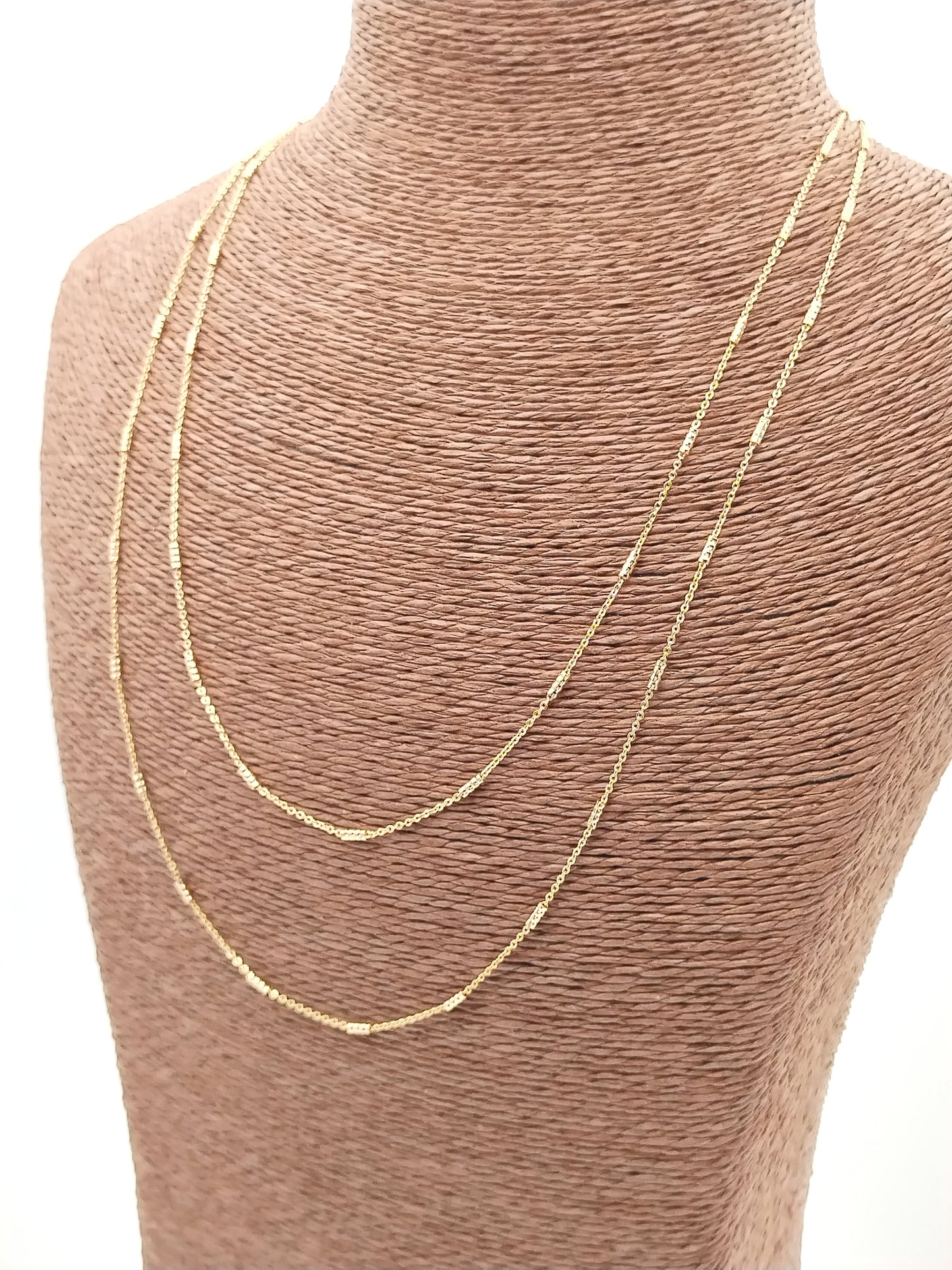 Dainty Long Gold Necklace, Valentine´s Gift, Versatile Multi Wrapped Bracelet, Women Jewelry, Sustainable