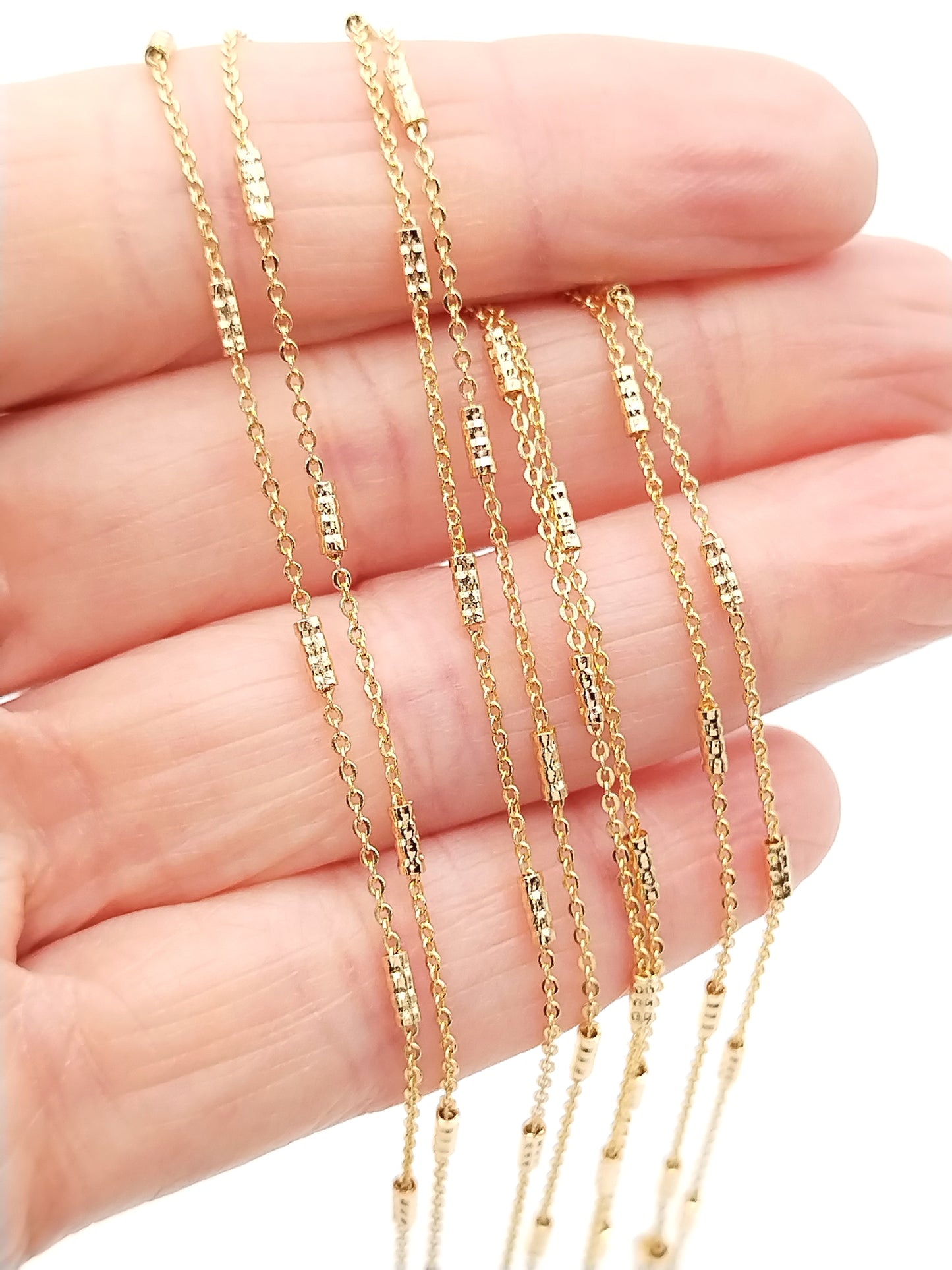 Dainty Long Gold Necklace, Valentine´s Gift, Versatile Multi Wrapped Bracelet, Women Jewelry, Sustainable