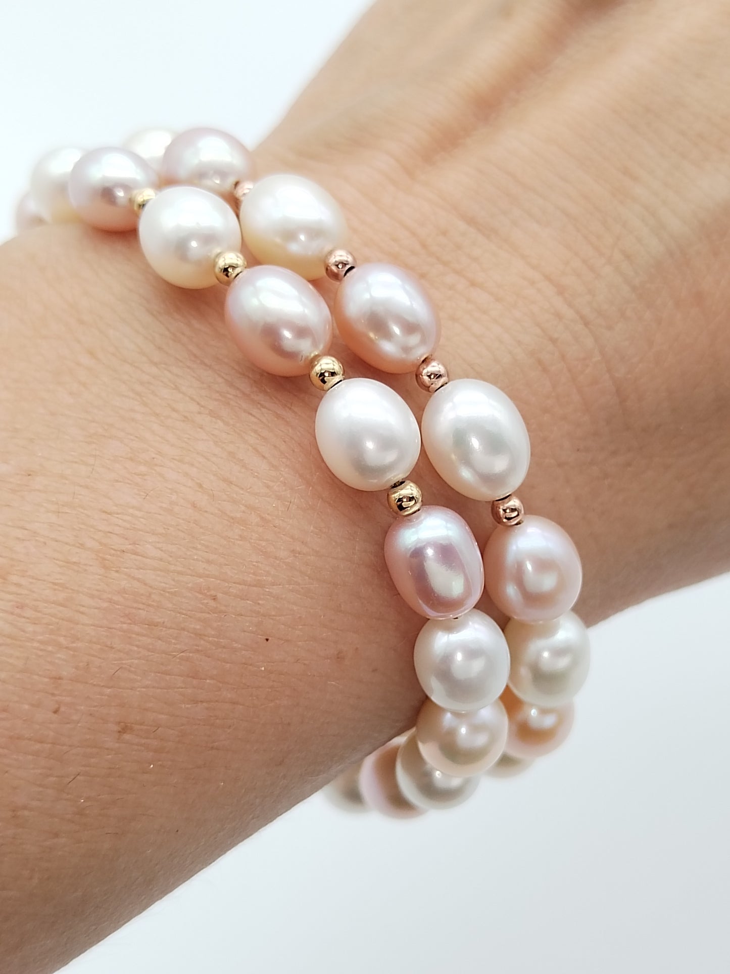 Fresh Water Pearl Bracelets, 14k Rose / Yellow Gold Filled