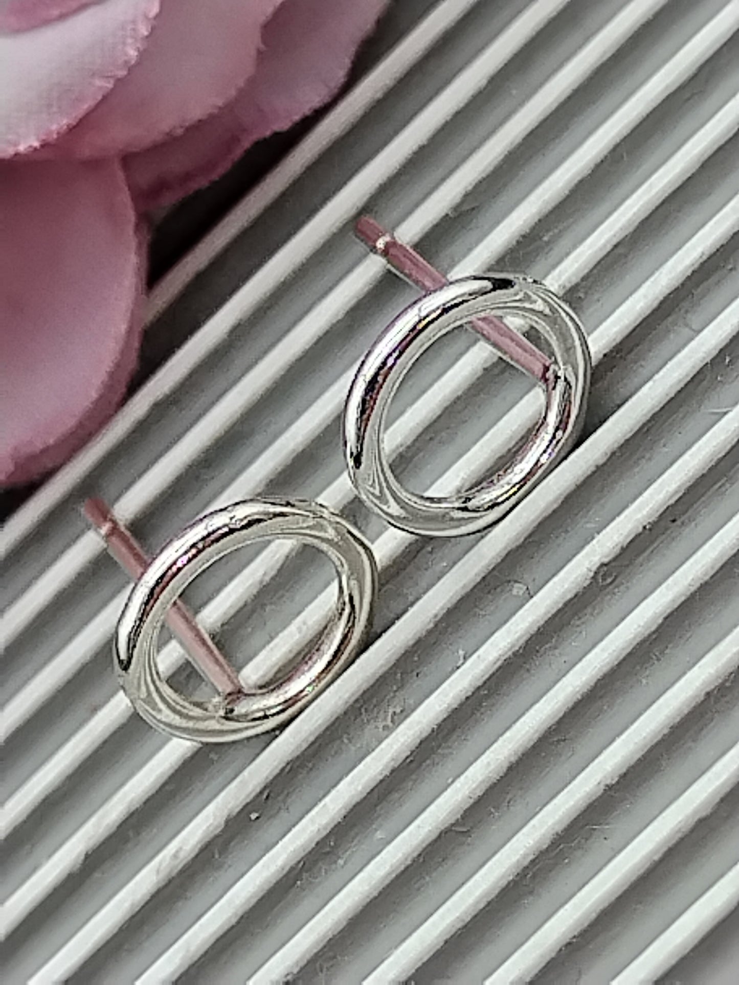 Open Circle Earrings, Sterling Silver & Gold Filled Stud Earrings, Small Everyday Earrings