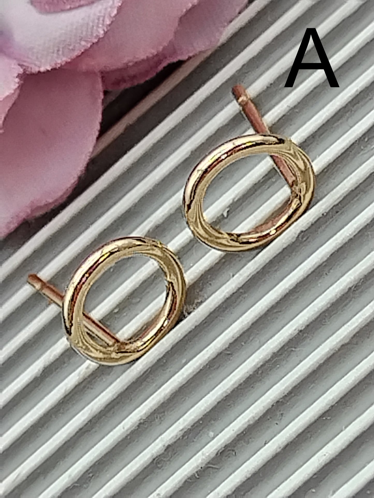 Open Circle Earrings, Sterling Silver & Gold Filled Stud Earrings, Small Everyday Earrings