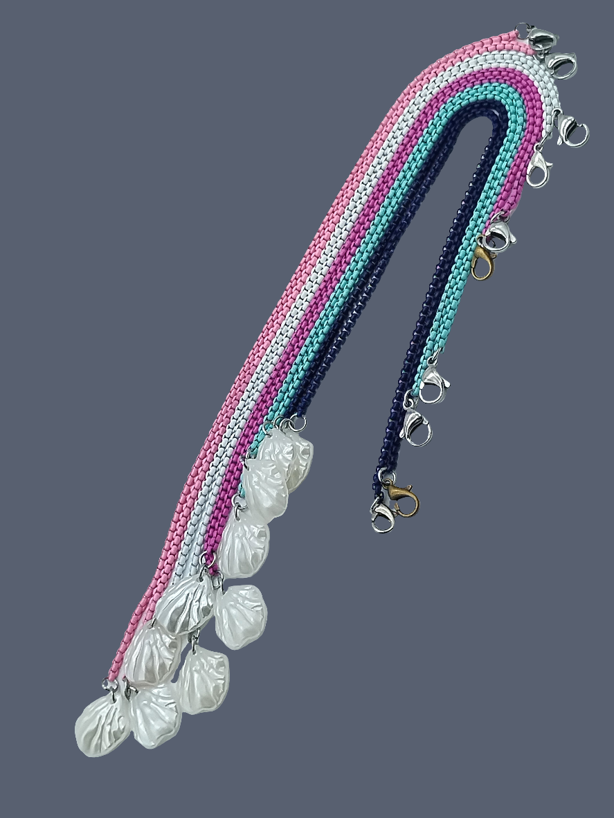 Marineblaue Fußkettchen, Muschelanhänger, Sommeraccessoires, Strand, Fußarmbänder, Frauen, Mädchen, Schmuck,