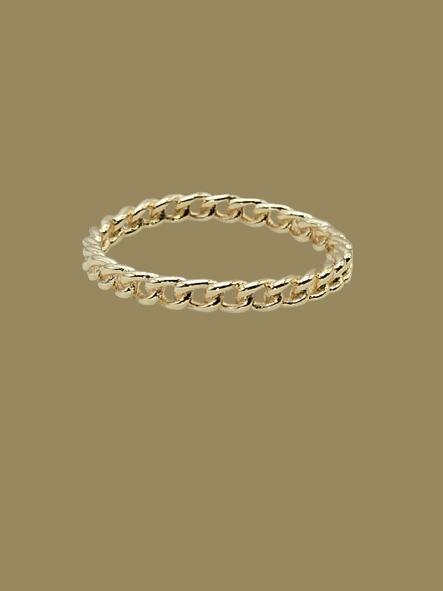 Link Chain Rings, Gold Plated, Adjustable, Stackable, fashion, Gifts, Jewelry, Unique, Girls