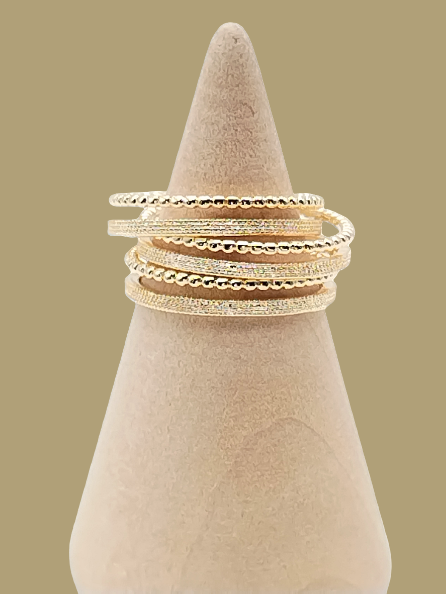 Stack Ring, 18k Gold Plated, Classy Jewelry, Minimalist, Gifts, Girls, Women, Boho Chic