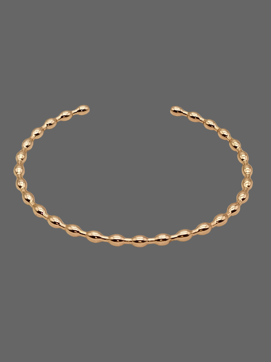 Pulsera de cuentas de oro, brazalete chapado en oro de 18 k, ajustable, elegante, joyería, mujeres, regalos, mamá