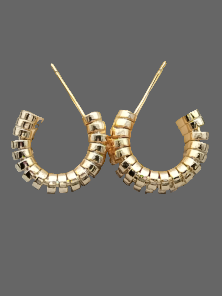 Chunky Gold Hoops, Articulated Earrings, One of a Kind,  Gifts, Women, Jewelry