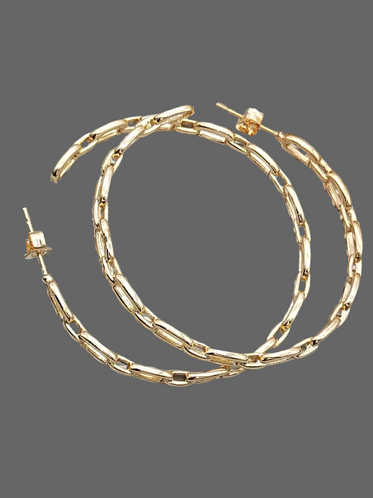 Große Creolen, Gold Gliederohrringe, Damenschmuck, Geschenke für Sie